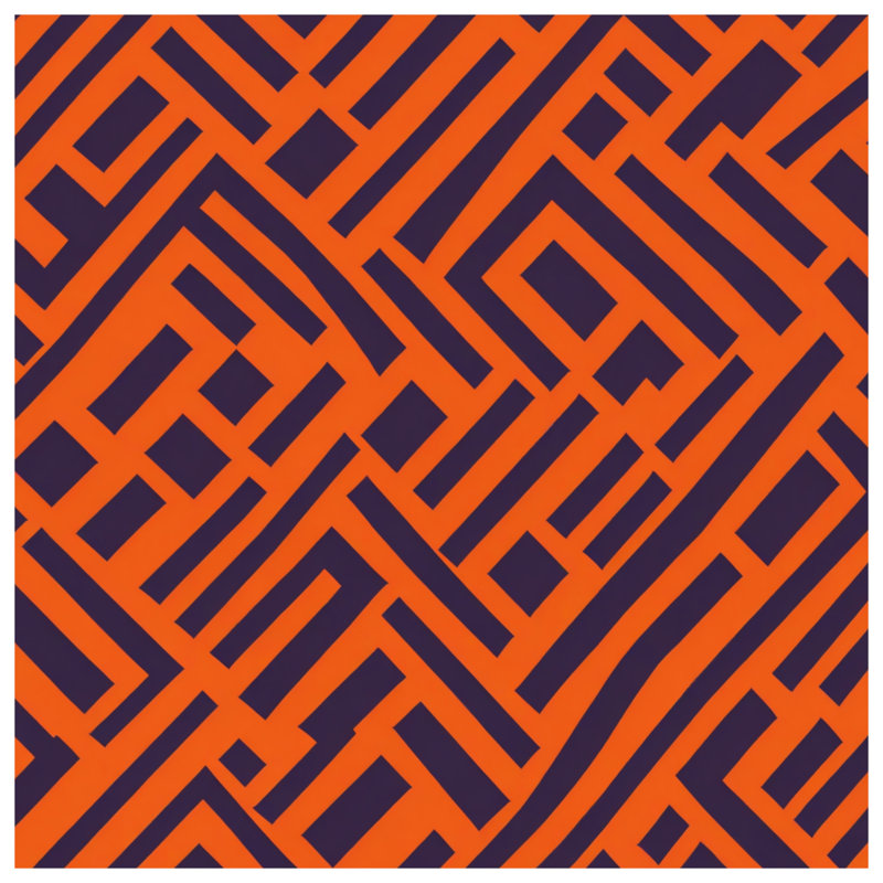 Rideaux de douche orange et noir, L 70 po x H 84 po