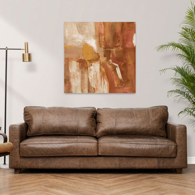 «Contemporary Forest Feel I Autumn» avec art abstrait brun, H 36 po x l 36 po
