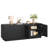 63" Modern TV Stand for TVs up to 70", Media Console with 4 Arched Doors & Adjustable Shelves, Push-to-Open Entertainment Center with Cable Management, Black-1291471521-1275196594