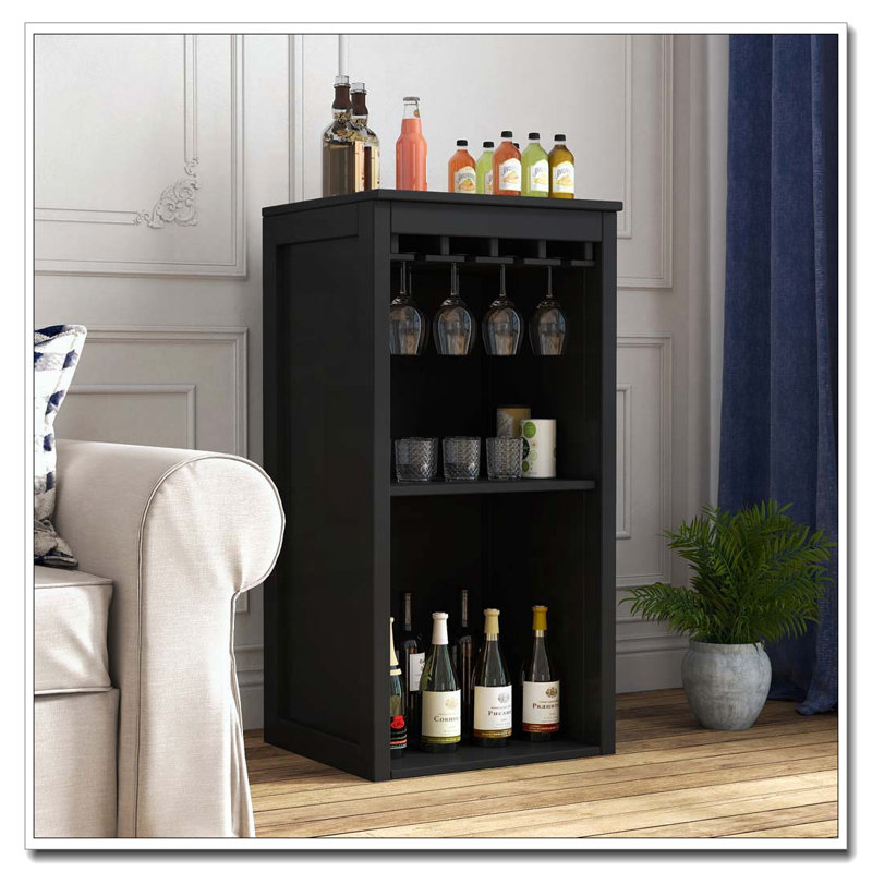 Tablettes de rangement modulaires pour bar à vin avec huche