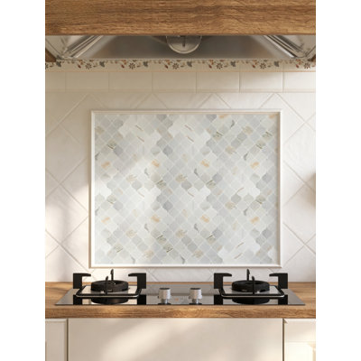 2.5" x 3" Marble Arabesque Mosaic Wall & Floor Tile