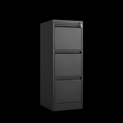 3-Drawer File Cabinet With Lock, Metal Filing Cabinet For Home Office by Ivy Bronx