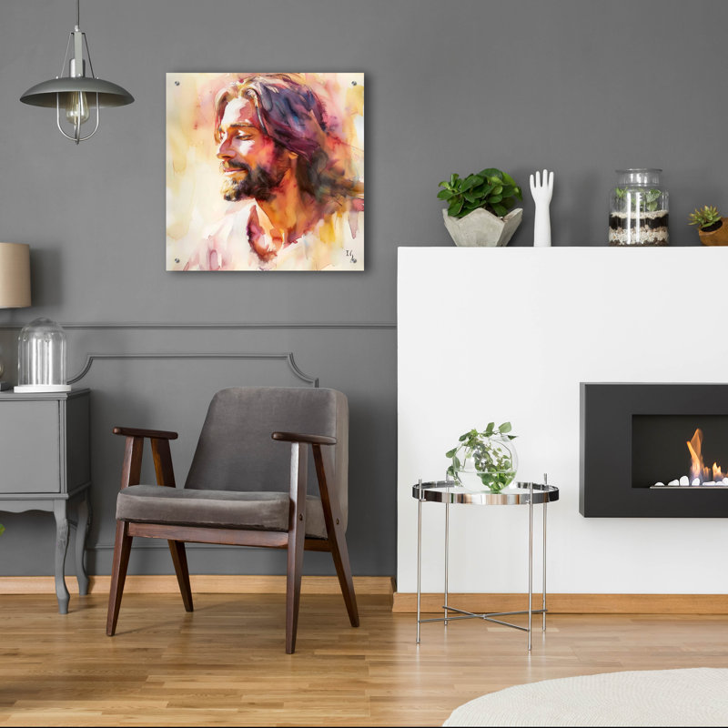 «Light of Compassion» par Ivan Guaderrama, art mural en verre acrylique, H 24 po x l 24 po x P 0,2 po
