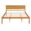 Structure de lit plateforme en chêne grand avec tête de lit, support de matelas à lattes de bois, aucun sommier requis-650867639