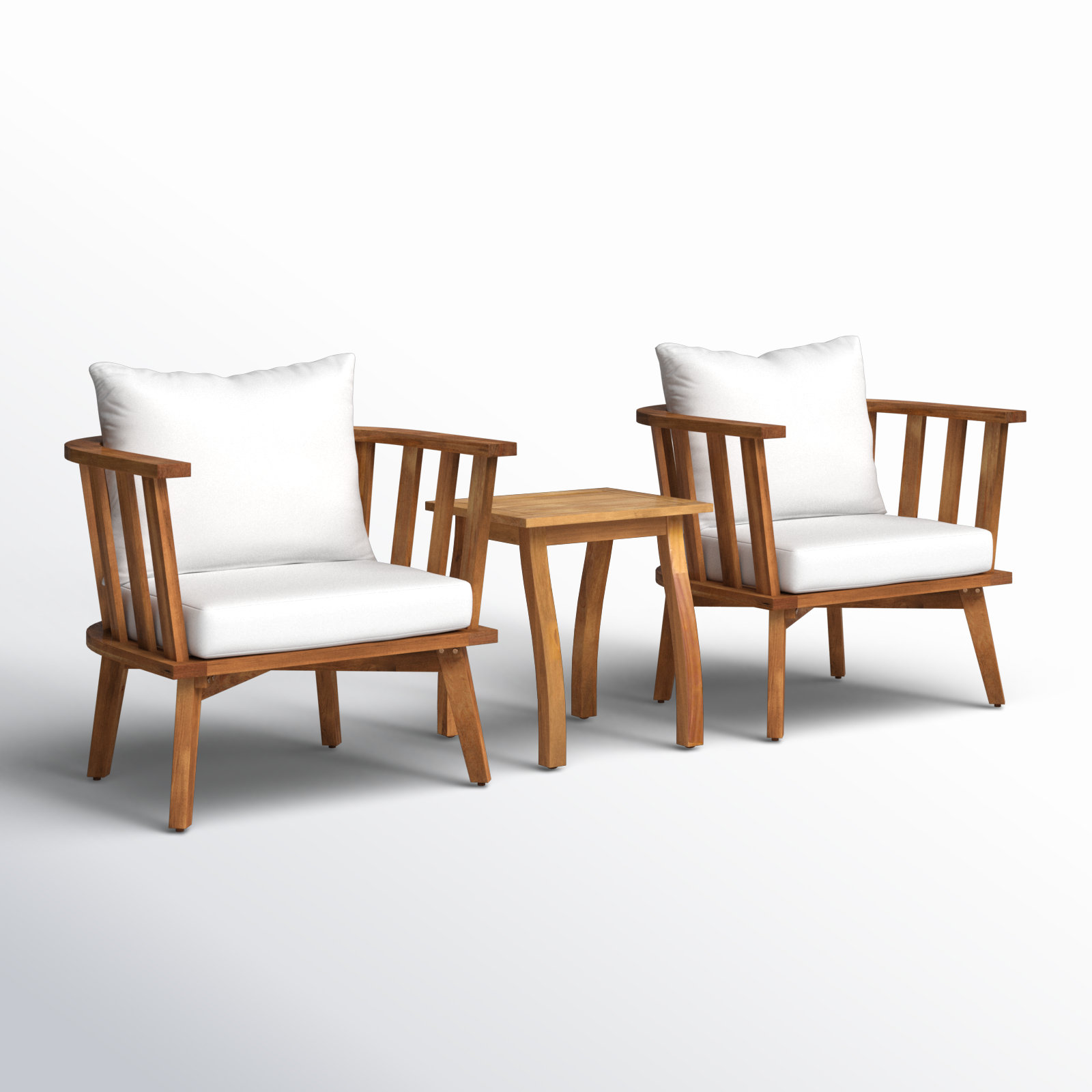 2-Person Acacia Patio Seating Group