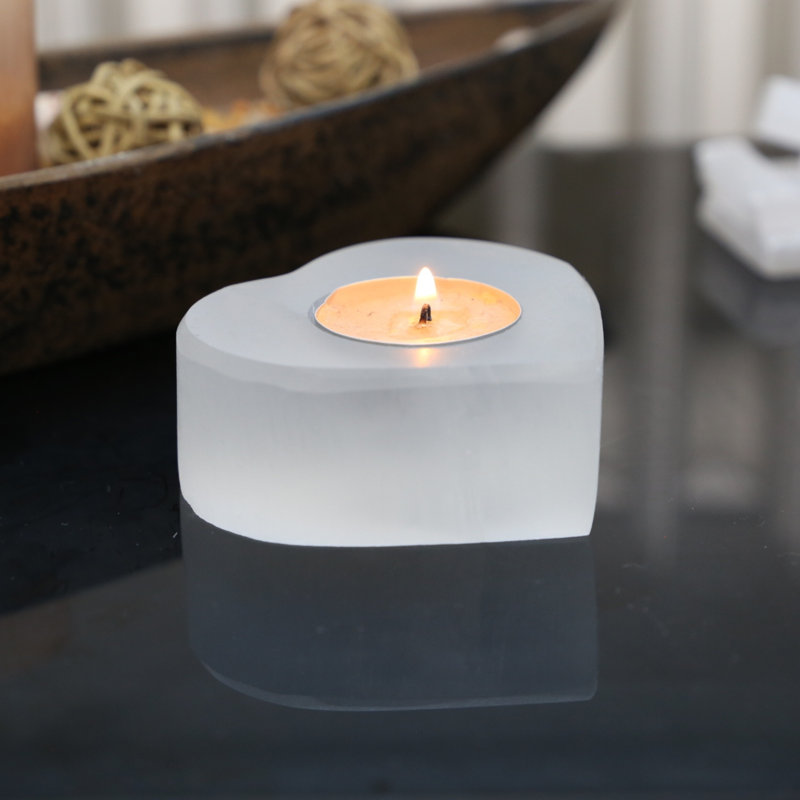 Teelichthalter Aus Selenit Stone Floor Tealight Holder