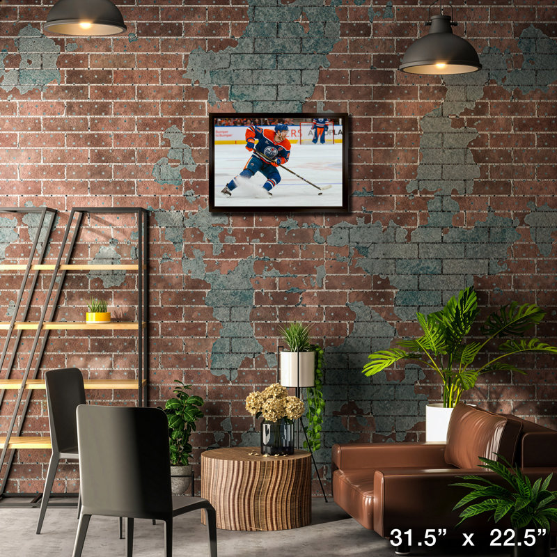 Connor mcdavid 20 x 29 huile sur toile encadrée 2025 séries éliminatoires