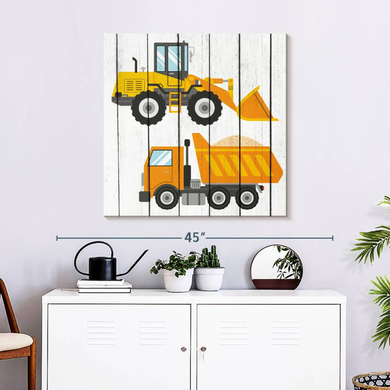 Ashelle tracteur et camions I, H 30 po x l 30 po