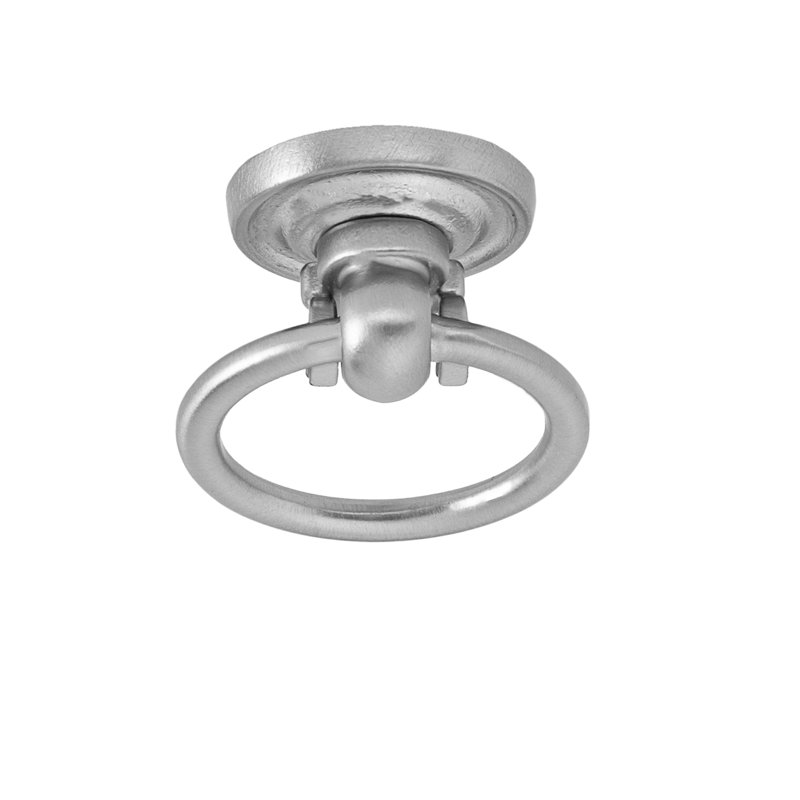 Small 1-1/2" Length Satin Nickel Ring Drawer Pull, Satin Nickel