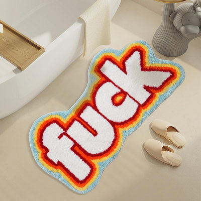 Abstract Machine Tufted 85cm X 44cm Area Rug