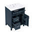 Meuble-lavabo autoportant de 24 po avec lavabo en céramique et rangement multifonctionnel-1523240753