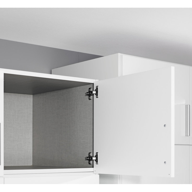 Celle 4 Door Wardrobe, Highgloss white and alpine white
