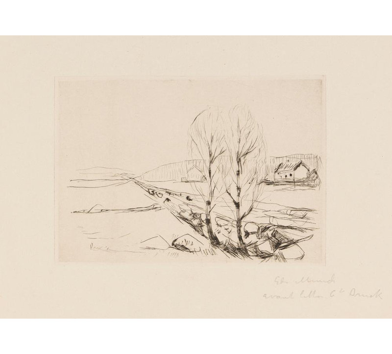 "Paysage norvégien" par Edvard Munch - Toile tendue avec châssis, 40" H x 28" W