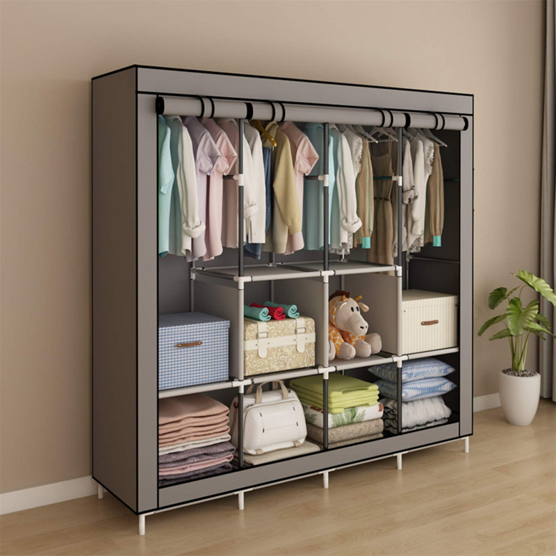 Westrick 1 Door Plastic Wardrobe, Grey