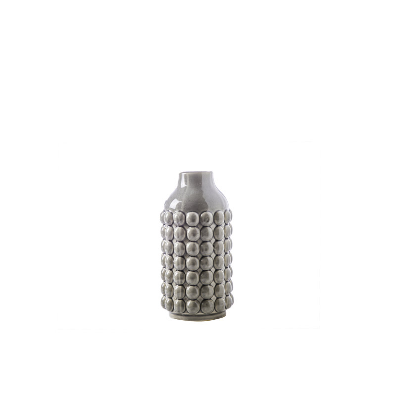 Urban Trends Collection Table Vase, Gray, 10.75" H x 5.75" W x 5.75" D