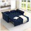 Canapé-lit avec causeuse Loveseat, dossier réglable bleu