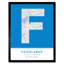 Faisalabad City Map Faisalabad Blue - Single Picture Frame Typography