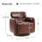 Mahvish Genuine Leather Swivel Rocker Barrel Chair With Adjustable Headrest-1528773562