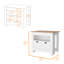 Îlot de cuisine blanc avec options de rangement généreuses - 2 portes et 3 tablettes modernes-980256119