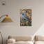 «Heron’s Blue Serenade», toile Maximalist par Art Remedy-110295721-110295725