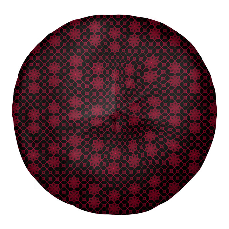 Coussin de sol Katelyn Elizabeth, 26 po x 26 po, Rouge / noir