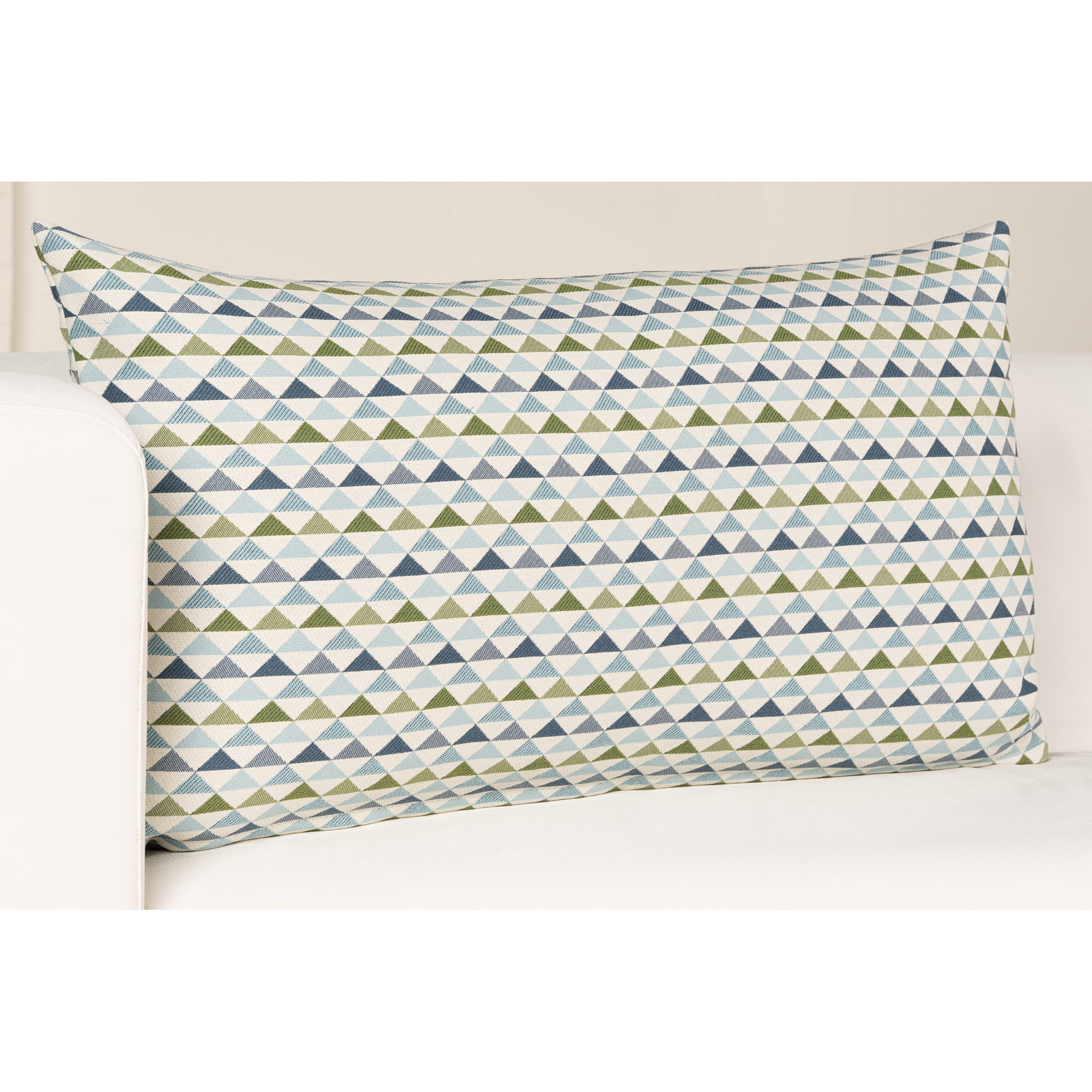 Mauna Throw Pillow, Blue, Rectangle 12"H x 21"W