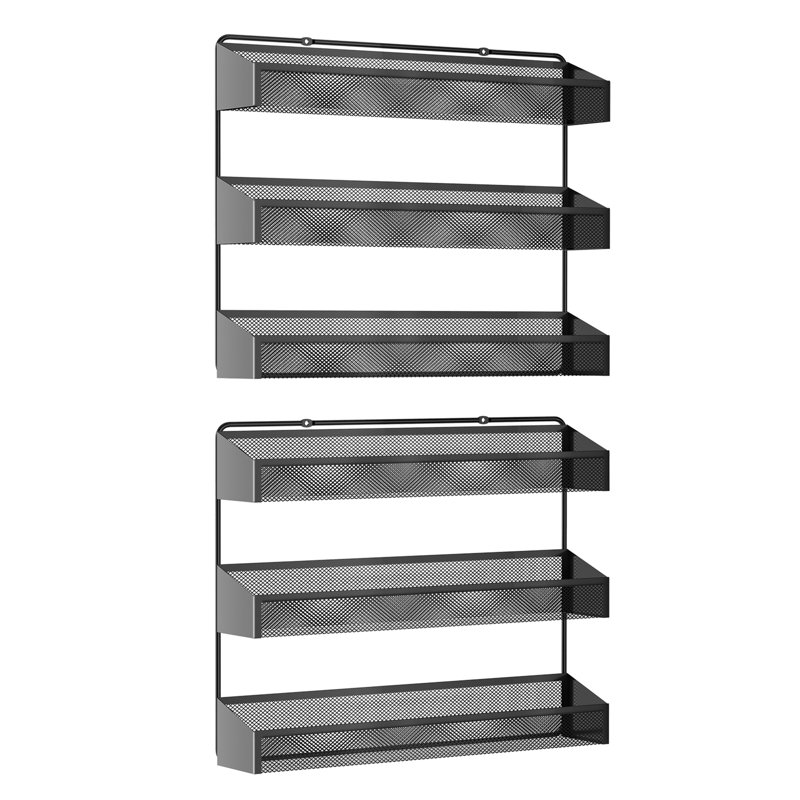 Wall Spice Rack, Black