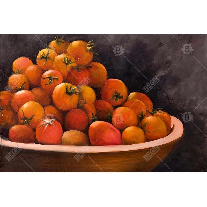 "Bol de tomates cerises" sur toile