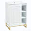 Meuble-lavabo simple 24 po avec comptoir en céramique Braco