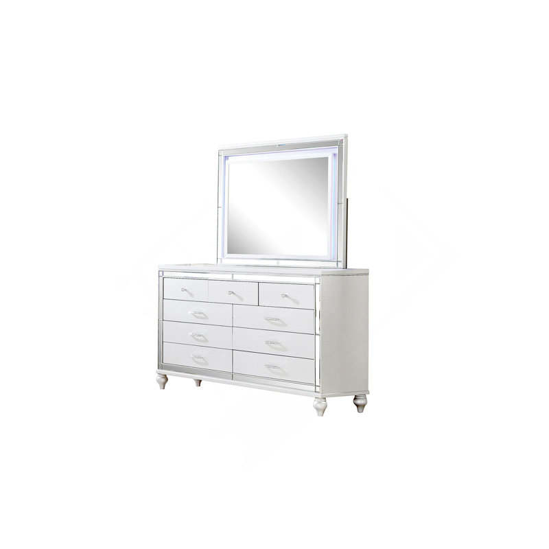 Commode 6 tiroirs Sterling, Blanc