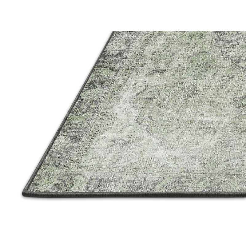 Tapis gris/beige traditionnel Tibay, Rectangle 2 pi x 5 pi