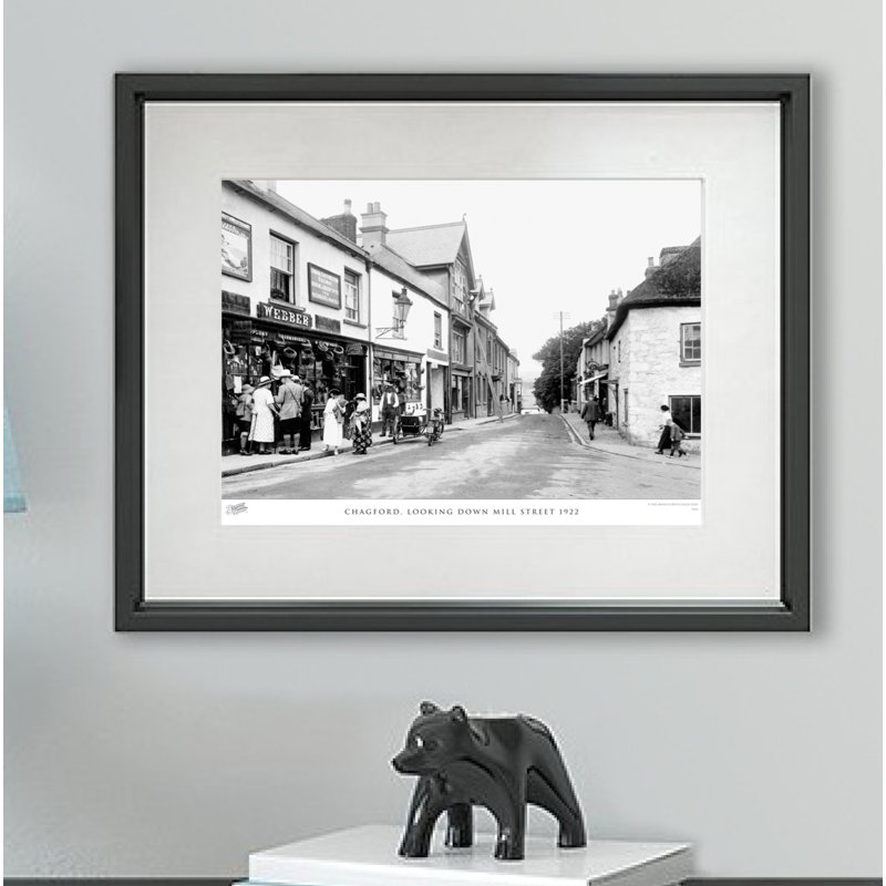 Chagford, Looking Down Mill Street 1922 - Single Picture Frame Print, 40cm H x 50cm W x 2.3cm D