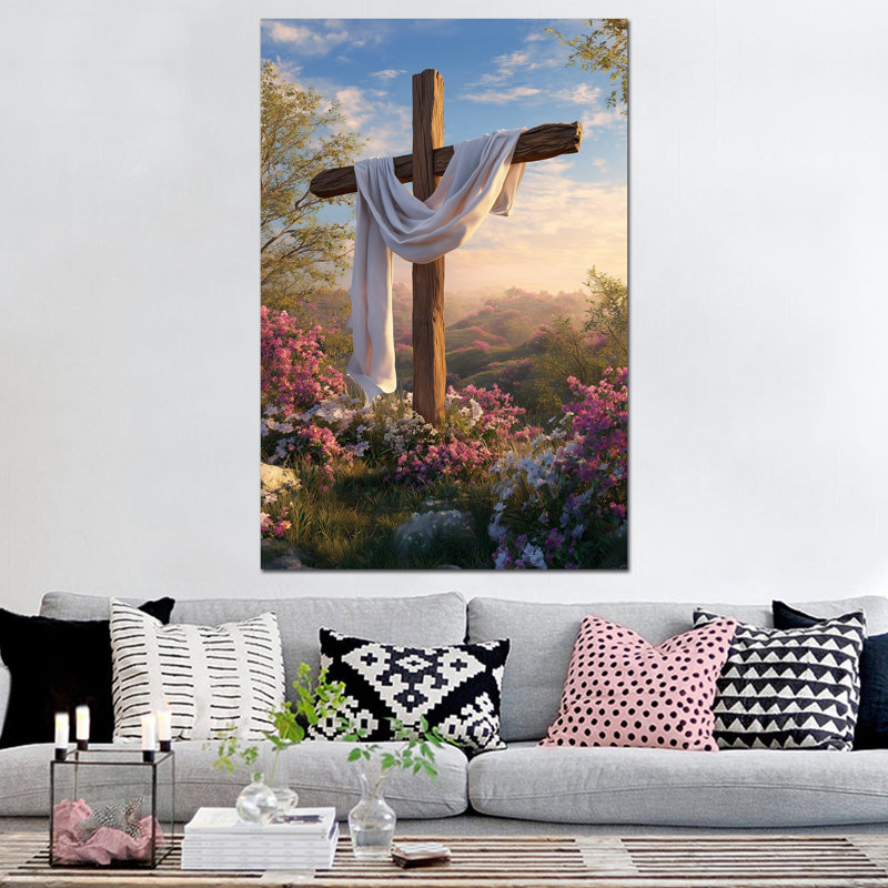  Grande œuvre d'art sur toile Christian, H 32 po x l 48 po