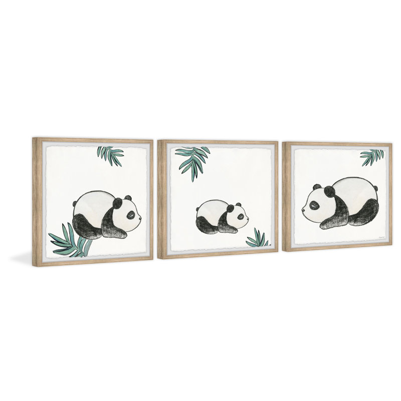 Garbutt Cutie 3- Piece Set Framed Art, 12" H x 12" W x 1.5" D