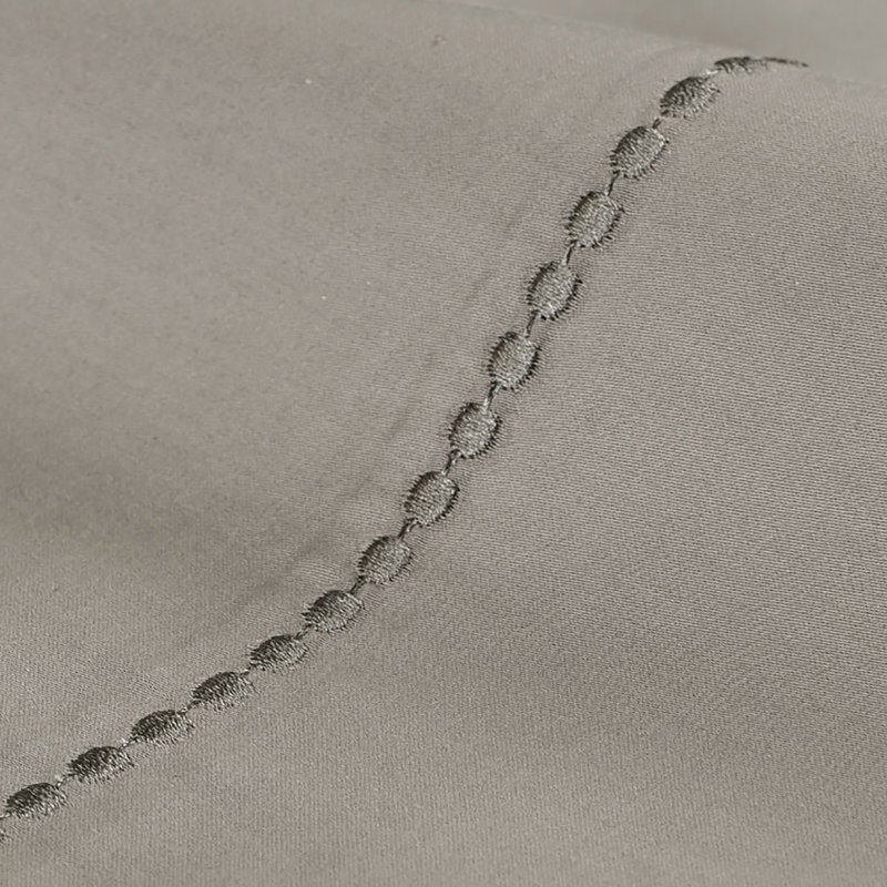300 Thread Count 100% Cotton Sheet Set, King Sheet Set+Fitted Sheet+4 Pillowcases, Dark Gray