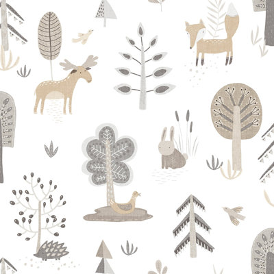 Nerijus Little Explorers 2 Country Animals Wallpaper Roll