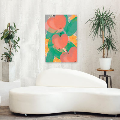 «Summerapples», art abstrait coloré, fruits, nature