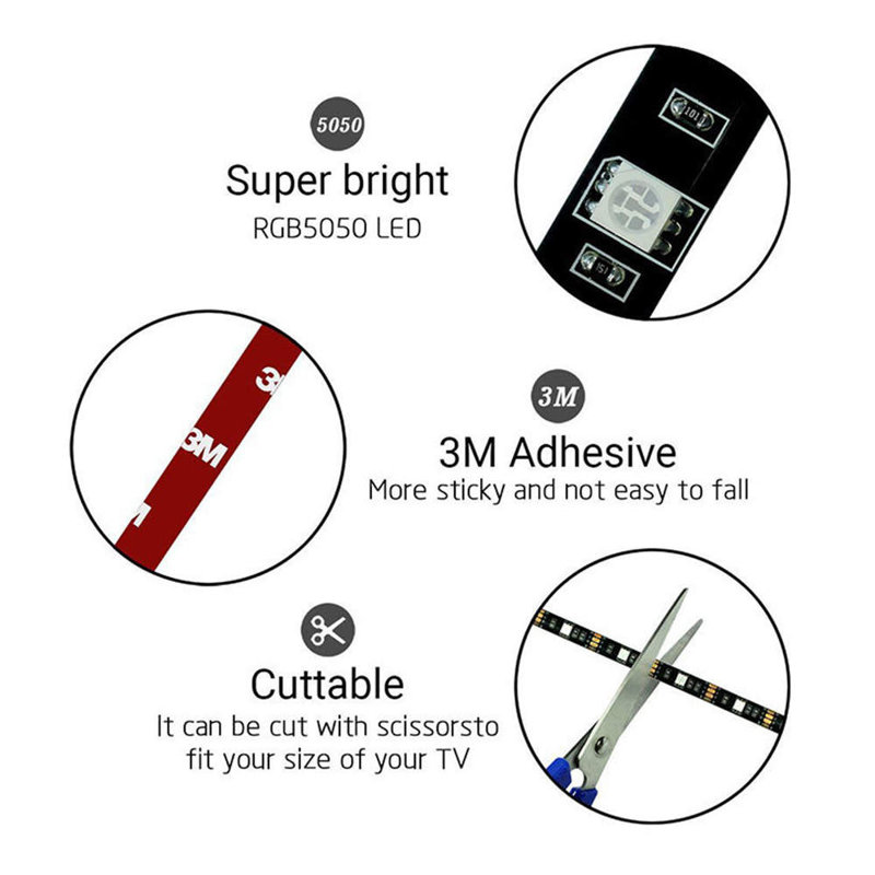 65.6ft Smart Strip Light Music Synced Color Changing with Remote APP Control