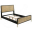 Lit convertible noir 31,5 po Tri - coussin réglable en velours rembourré en acier pour la maison et le bureau, chaise convertible, structure en métal, tissu doux, bureau de chambre-1747795800