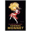 «Cognac Monnet Art Deco Lady», reproduction d'art rétro française, publicité sur toile encadrée, impression sur toile-123387458-123387462