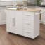 Îlot de cuisine avec support à épices, porte-serviettes et plateau de table en bois massif extensible-1963410590