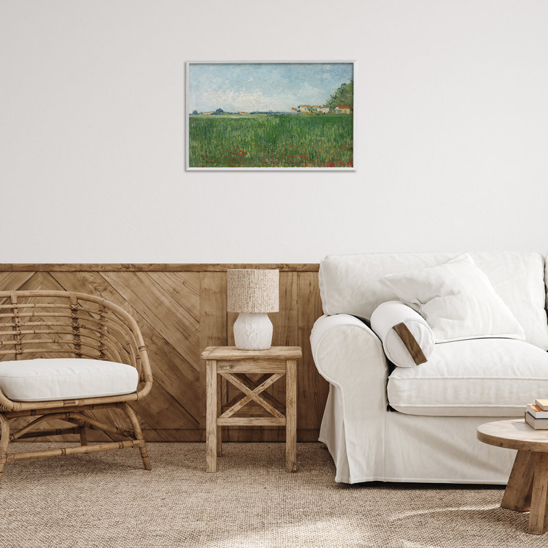 Art de giclée Van Gogh, Giclée encadrée blanc bord de mer, H 16 po x l 24 po
