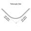 100cm Curved Shower Curtain Pole