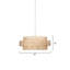 Luminaire suspendu cylindrique 2 lumières Abijah