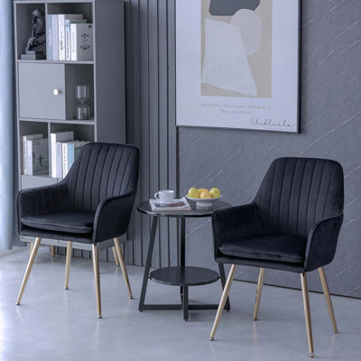Chaises d'appoint avec pieds en métal