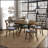 47.24'' Round Rubber Wood Dining Table for 4-6 with Trestle Base, Modern and Durable Kitchen Dinner Table for Various Rooms-1941743260