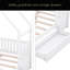 Lit plateforme en bois avec garde-corps et 2 tiroirs Wood House-897976262