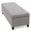  Banc de rangement rembourré avec compartiment relevable et silhouette épurée pour espaces modernes, gris