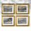 "Vintage Landscape VII", ensemble de 4 reproductions encadrées