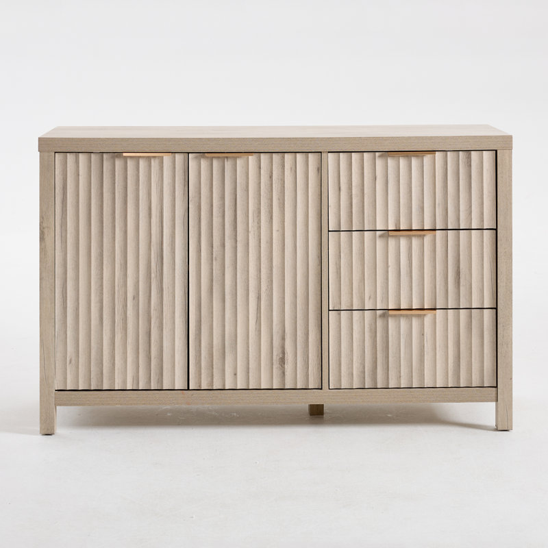 Nicolee 47" 3 Drawer Sideboard, Greige Oak
